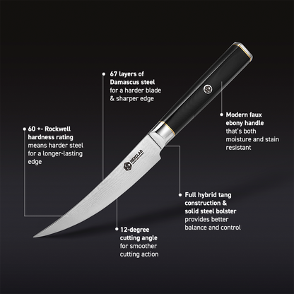 Master Series Damascus Steel Steak Knife Set, 4-pc